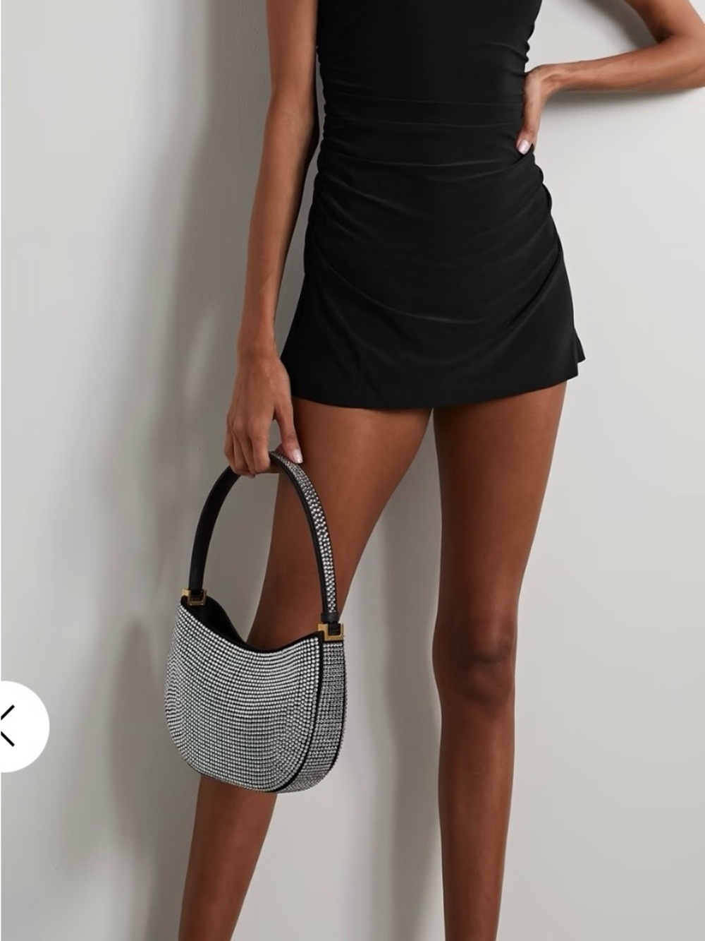 Norma Kamali Black Ruched Mini Dress